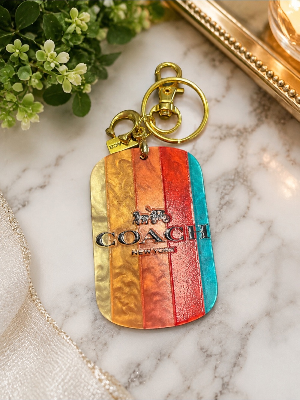 Handcrafted Double-Sided Multicolor Fashion Bag Charm Keychain